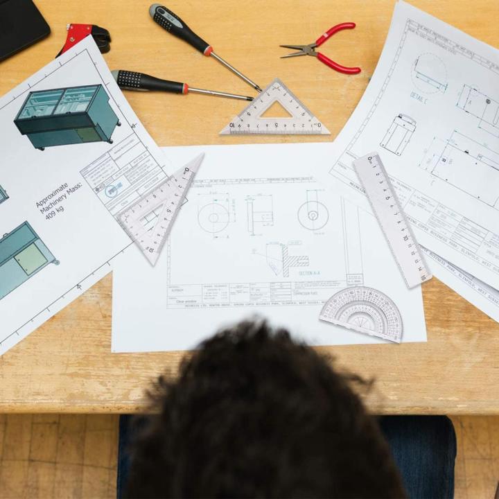 Plastic Ruler Set, 4 Pieces Mathematical Geometry Tool Protractor Ruler ...