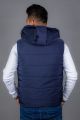 Indigo Blue Quilted Puffer Gilet. 