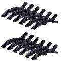 12pcs Salon Croc Hair Styling Clips-Sectioning Plastic Alligator Hair Clip For Thick Hair-Non-Slip DIY Accessories Hairgrip for Women and Girls (Black). 