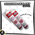 Silicone Sealant - White (Pack of 2). 