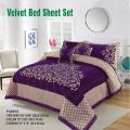Velvet jacquard Bedsheet —5 Pcs Set—  1:—Velvet Sheet 2:—Pillow Covers 2:— Cusion Cover   Fabric:——*Velvet Jacquard *                King Size   Available in * Attractive Colors* With Quality Zipper Bag Packing. 