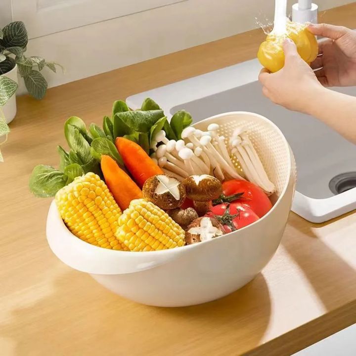 Multi Draining Basket – Kitchen Fruit & Vegetable Washing Colander ...