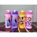 School Water Bottle For Baby Girls boys Kids With  Frozen Benten Ben ten  Barbee Flowers Sofia Daemon cars  600 ML. 
