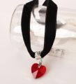 Hot Selling New Design Black Choker Black Blue Gemstone Crystal Necklace Silver Plated Adjustable Necklace For Women Girls. 