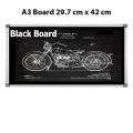 Black Chalk Board Size A3 (29.7 cm x 42 cm). 