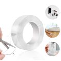 Silicone Double Sided Nano Tape, Reusable Invisible Transparent Waterproof Dual Self Adhesive washable strong Dual Sided Gel Nano Tape, Elastic Rubber Tape Leak Seal, Multifunctional Double Adhesive Nano Sticky Self Adhesive Double Tapes. 