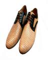 Camel Synthetic Leather Formal Shoes for Men. 