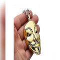 Golden vendetta mask Necklace For Men. 