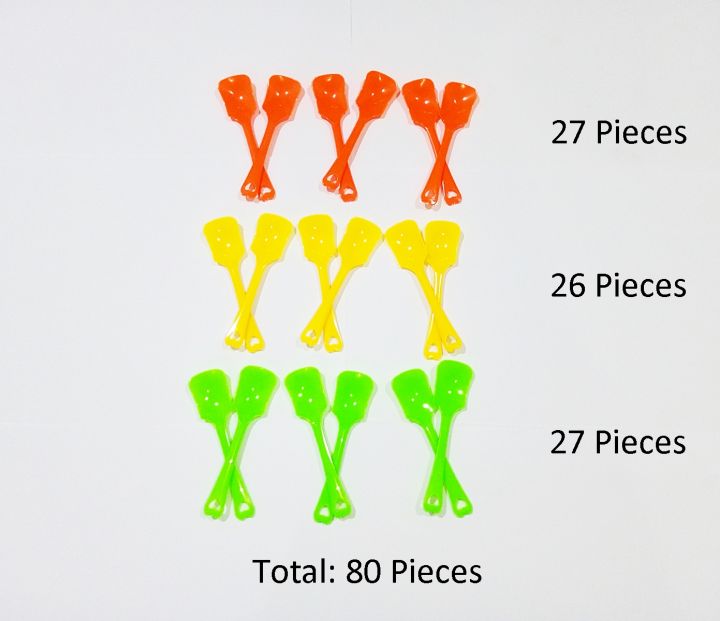 70 Piece - 4 inches Mini Ice Cream Spoon (Disposable Dessert Spoons - Disposable Plastic Spoon)