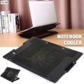 Ergo Adjustable Universal Laptop Cooling Pad M25 - Black - 2 USB - Cooling Pad for Laptop. 