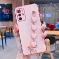 For Xiaomi POCO X3 GT Back Cover + Love Heart Bracelet Luxury Glossy Shiny Plating Bumper Ladies Case Soft Silicone Protective Phone Cases. 