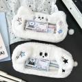 Large capacity White Plush Pen Bag Cute Design  Pencil Case Stationery Pouch for For Students For Writers School Supplies Office Organizing Gift for Women ﻿. 