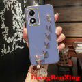 Casing Vivo y02s 5G 2022 back cover phone case softcase liquid silicone protector smooth protective bumper cover new design Clover bracelet for girl ddsyc02. 