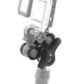 Ball Clamp 3 Holes Diving Lights Arm Ball Butterfly Clip Mount Bracket for Action Camera Flashlight Tripod,Black. 