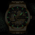 Binbond New Automatic Non-Mechanical Watch Men's Waterproof Calendar Luminous Tourbillon Trendy Men's Hollow Design. 
