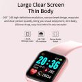New D20 Smart  Watch Men Waterproof Sport Fitness Tracker Smart Bracelet Y68 Smartwatch - Black. 