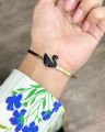 Black Bracelets Crystal Studded Stainless Steel Lucky Bracelet for girls Stainless steel bracelet for women Fashion Jewellery shinny. 