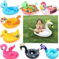 Kids Swimming Pedestal Ring Cross-Border Water Toys Baby's Swim Ring Wholesale Cartoon Life Buoy Inflatable Animal Boat. 