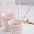 Party handmade children's white color paper straws 100 disposable degradable net red environmental protection. 