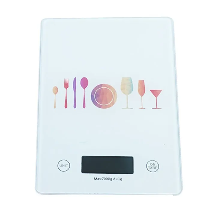 Electronic Digital Kitchen Scale (QR331) Weighs Max 7kg, Measures in 5 Different Units