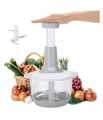 Hand Pat Chopper Food Processor, Hand Push Chopper Machine, Press Start Quick Operation, Home Appliances - Small Kitchen Appliances /Handheld Vegetable Chopper / Mincer / Mixer / Blender to Chop Fruits - Onion / Garlic Chopper - Payaz Cutter. 