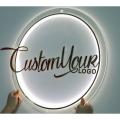 Custom Acrylic Business Sign | Round Acrylic Logo Sign | LED Business Sign | Salon Decor Sign | Backlit Logo Sign | Custom Round LED Logo. 