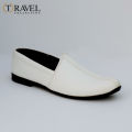 Travel Collection - Nagra shoes - Arabic khussa for men - White Color. 