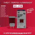 QW Fast Charging Expert Home Charger 2.4A - Adaptive Fast Charger WL-23 Dual USB Port Mobile Charger With Micro USB Cable - Universal Compatibility - 100% Original Genuine Fast Charger - Adapter Type C And Micro USB Android charger. 