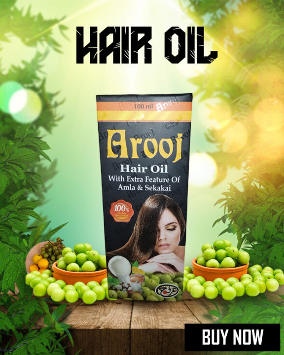 AROOJ HAIR OIL WITH EXTRA FEAUTURE OF AMLA AND SEKAKAI