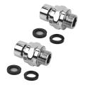 2X Brass Chrome Ball Joint Shower Arm Head Angle Adjustable Swivel Adapter. 