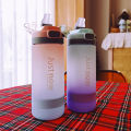 500ml/600ml New Fashion Water Bottle With Straw BPA Free Portable Outdoor Sport Cute Drinking Plastic Bottles Eco-Friendly. 