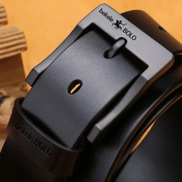Genuine Leather Men's Belt Fashion Alloy Belts Buckle Luxury Brand Jeans Belts for Men Business