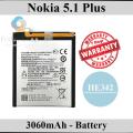 Nokia 5.1 Plus Battery HE342 Replacement Premium Quality 3060mAh Battery For Nokia 5.1 Plus. 