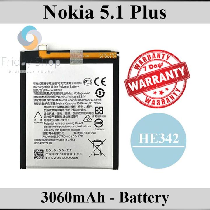 Nokia 5.1 Plus Battery HE342 Replacement Premium Quality 3060mAh Battery For Nokia 5.1 Plus