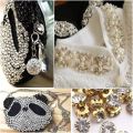 Gold Sew On Rhinestones Trim Claw Rhinestones Shiny Crystal Stones Beads Sew On Rhinestone for Clothes. 