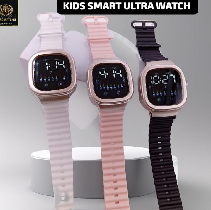 Kids Ultra Smart Watch - Touch Screen Watches for Kids - Stylish LED Square Digital Watch for Boys and Girls - Day and Date Display - Multiple Colors Available - Kids Smart Watch