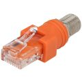 4 Pack Coax RF F Female to RJ45 Male Converter for Line Tester. 