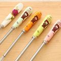 1 Manual Egg Mixer with Ceramic Handle Stainless Steel Mini Hand Whisk Beater Stirrer Small Blender Kitchen Cooking Tools. 