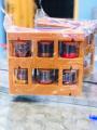 Spice Jars Rack, Masala Jars Box Set ( 6 Pieces )Wall Mountable (random colours). 