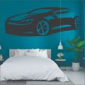 Sports Car Transport Wall Sticker Contour Line design F1 Race Car Extreme sport poster Self-adhesive Home Décor Removable. 