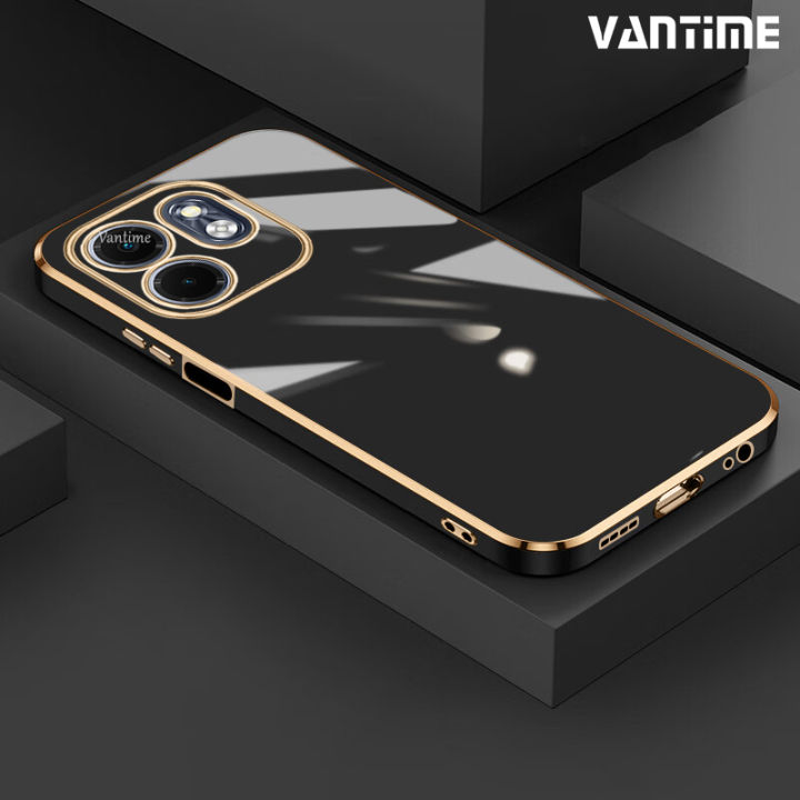 Vantime Case for Infinix HOT 50i / Smart 9 HD Soft Electroplated Glossy Back Ultra Thin Back Cover