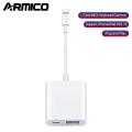 ARMICO 3 in 1 USB Camera Adapter USB 3.0 OTG Cable adapter with USB Power Interface Data Sync Charge Cable No App Required Lightning to USB Female Adapter Compatible for iPhone/iPad Supports Flash Drive,Card Reader, MIDI Interface. 