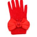 Kids Party Lace Pearl Fishnet Gloves Communion Flower Girl Party Gloves Children's Glove High Elasticity Mesh Bow Gloves. 