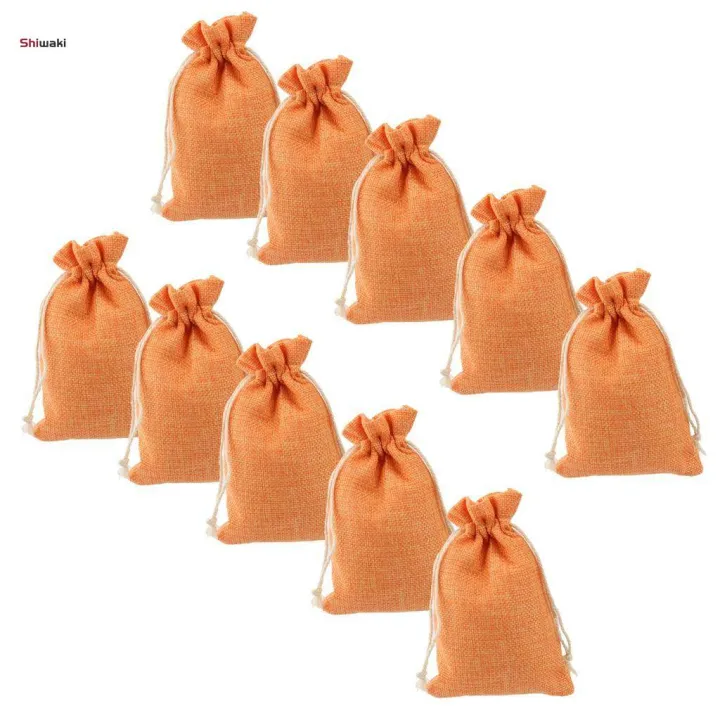 10pcs%20Linen%20Drawstring%20Bags%20Wedding%20Party%20Gift%20Bag%20Pouches%20Orange,10x14cm%20-%20Image%206