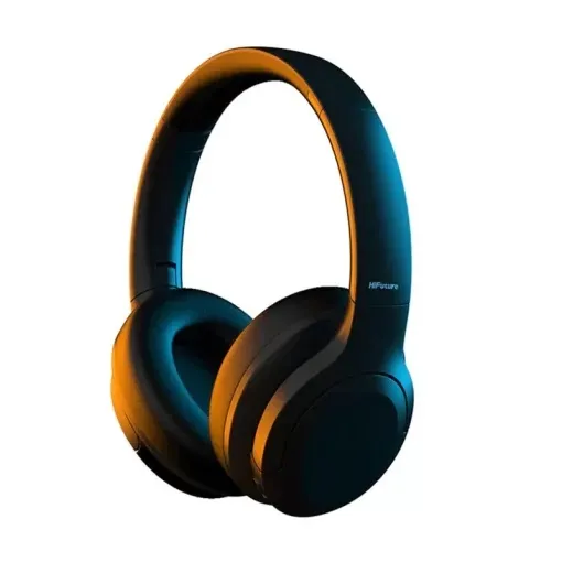 HiFuture FutureTour Over Ear ANC Headphones with Type C Fast Charge, 40 Hours Play, Bluetooth 5.2, 4 Microphones – Black
