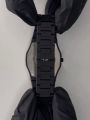 Black Wristwatch Stainless Steel Quartz Watch for Men. 