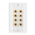 8 Posts Speaker Wall Plate Home Theater Wall Plate Audio Panel for 4 Speakers. 