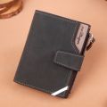wallet card package boys college students' sense of senior male money man is extremely brief paragraph screens more niche design small wallet. 