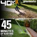 Greenworks 40V Cordless String Trimmer and Leaf Blower Combo Kit, 2.0Ah Battery and Charger Included. 