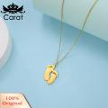 Carat Pendant Necklace Lovely Exquisite Bright Luster Feet Necklace. 